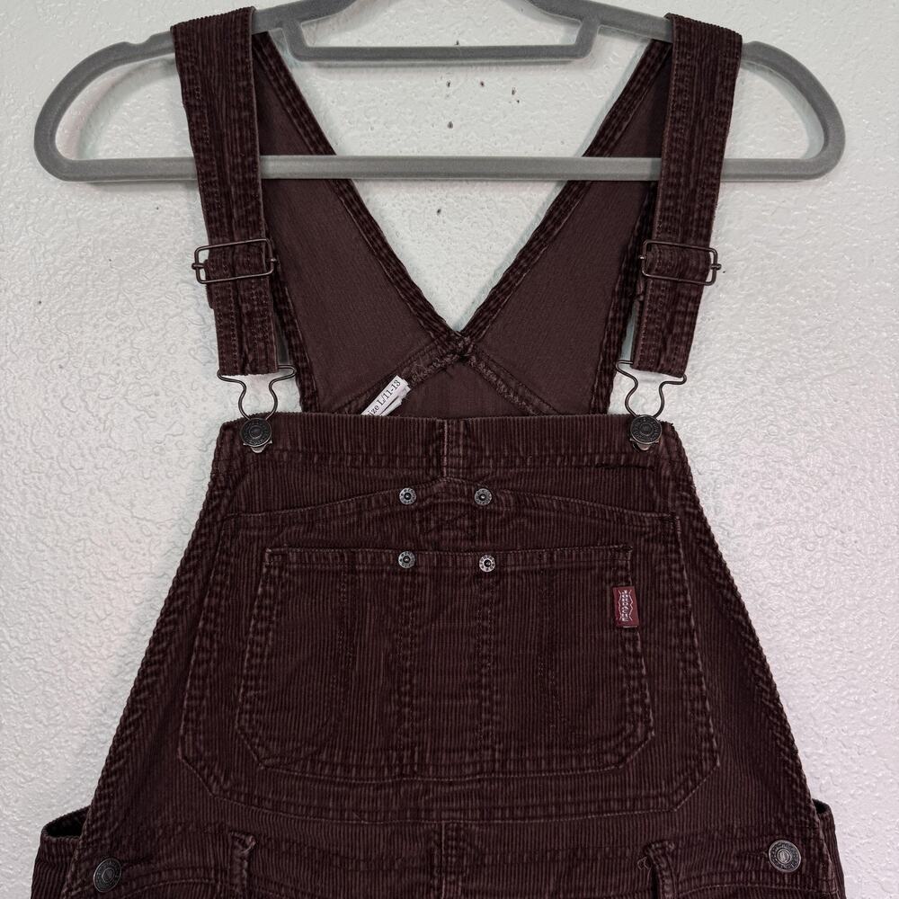 Vintage Jordache Overalls Large 11-13 Corduroy Carpenter Cargo Bib Utility Y2K - Picture 4 of 11